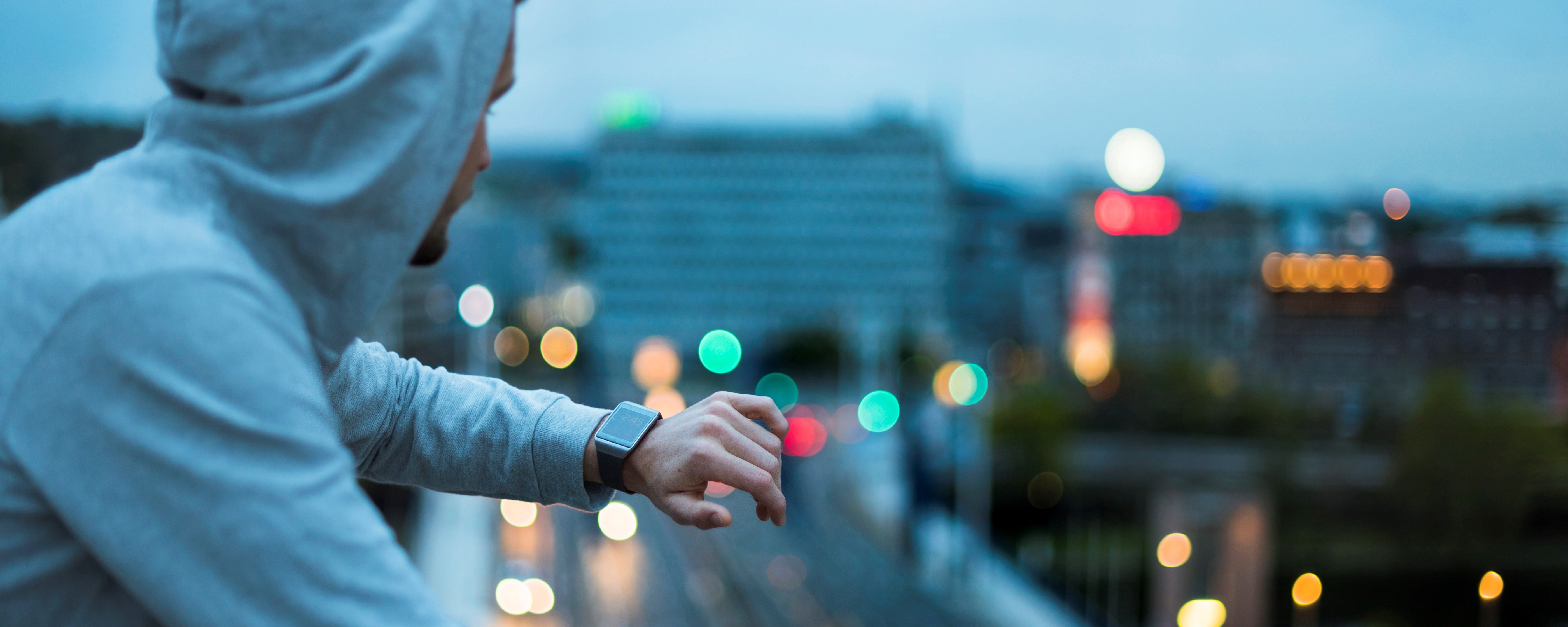 man looking at his watch