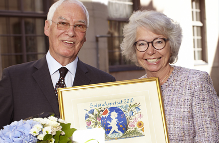 Solstickan Award winner Lars Bratt and Princess Christina, Mrs. Magnuson.