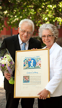 The 2009 Solstickan award winner Anders Carlberg and Princess Christina, Mrs. Magnuson.