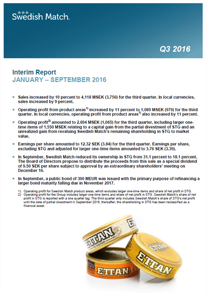 2016 Q3 Interim Report
