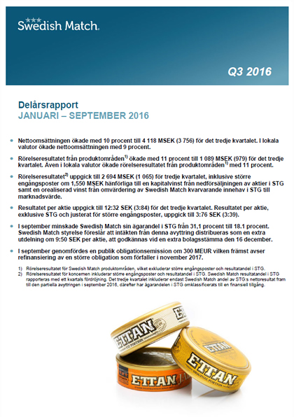 2016 Q3 Interim Report