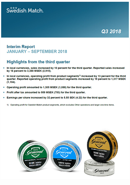 Interim report Q3 2018