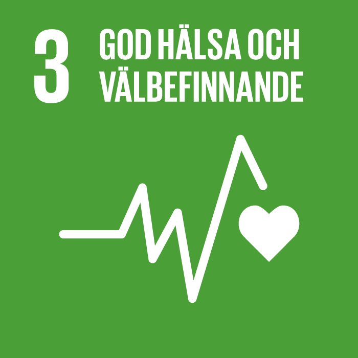Ikon mål 3 - Globala målen för hållbar utveckling