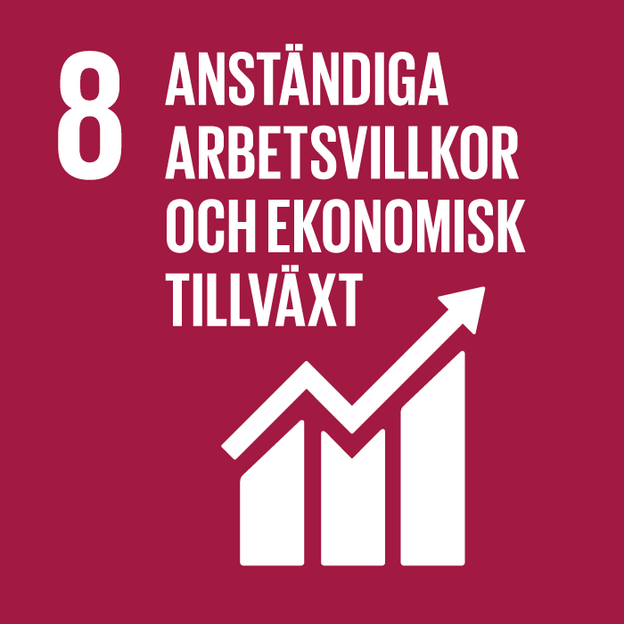 Ikon mål 8 - Globala målen för hållbar utveckling
