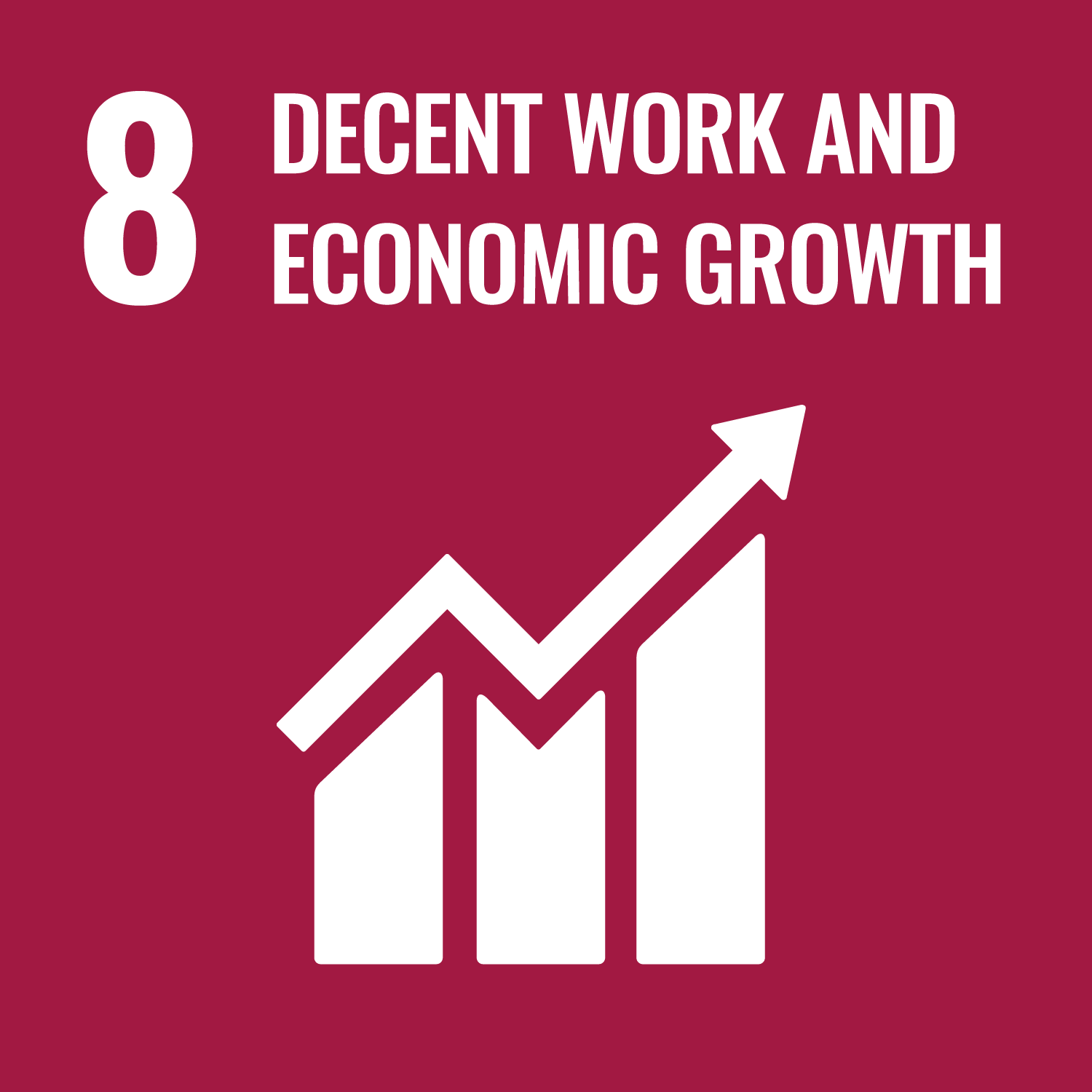 Icon goal 8 - Sustainable Development Goals