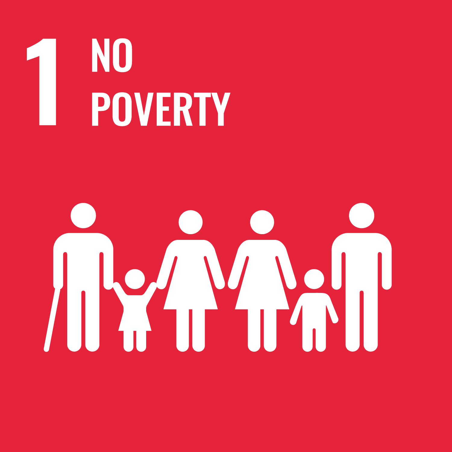 Icon goal 1 - Sustainable Development Goals