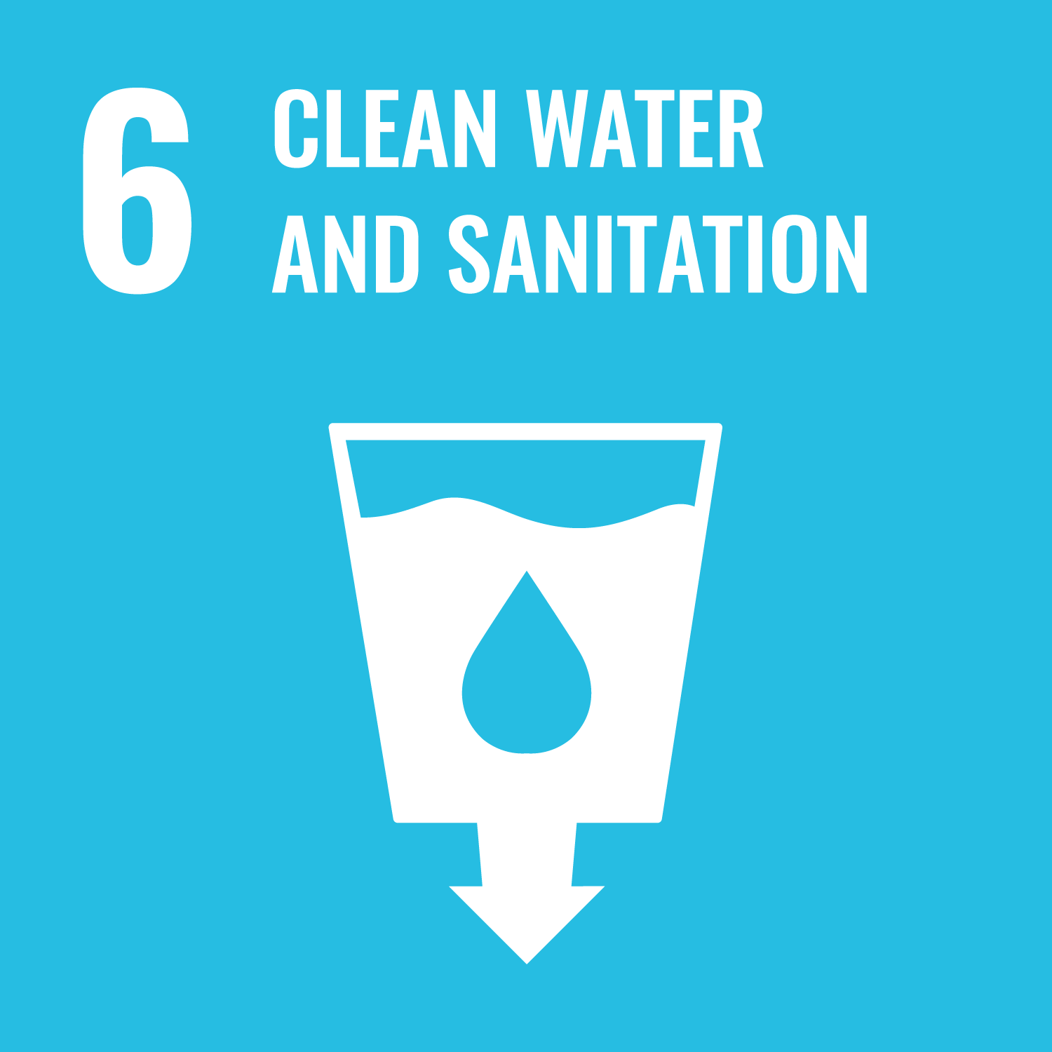 Icon goal 6 - Sustainable Development Goals
